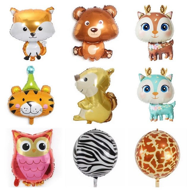 Fém fólia lufi, Mini figura, Szarvas modell, Születésnapi téma, Egyedi csomagolás, Szalma mellékelve, Fújható levegővel vagy héliummal,