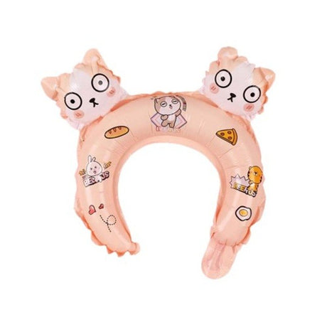 Balon Din Folie Metalizata Coronita Cu Urechi Rose | FunBurst - vivimall.ro