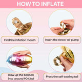 Balon din Folie Metalizata, Vivimall, Figurina Cifra Gradient, Tema Aniversare 80 cm, Ambalaj Individual, Pai inclus, Umflare cu Aer sau Heliu, Coronita, Cifra 2 - vivimall.ro