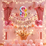 Balon din Folie Metalizata Gradient Vivimall, Figurina Cifra, Tema Aniversare 100 cm, Ambalaj Individual, Pai inclus, Umflare cu Aer sau Heliu, Multicolor, Cifra 8 - vivimall.ro