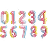 Balon din Folie Metalizata Gradient Vivimall, Figurina Cifra, Tema Aniversare 100 cm, Ambalaj Individual, Pai inclus, Umflare cu Aer sau Heliu, Multicolor, Cifra 9 - vivimall.ro