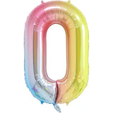 Balon din Folie Metalizata Gradient Vivimall, Figurina Cifra, Tema Aniversare 100 cm, Ambalaj Individual, Pai inclus, Umflare cu Aer sau Heliu, Multicolor, Cifra 0 - vivimall.ro