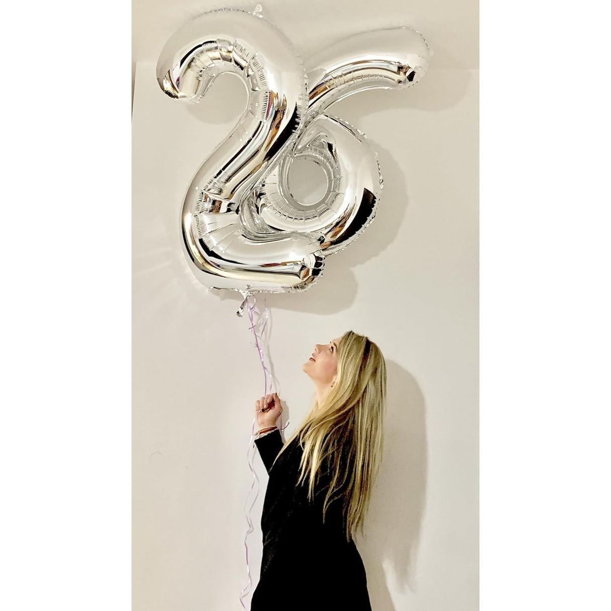 Balon Din Folie Metalizata, Figurina Cifra, Tema Aniversare 80 Cm, Ambalaj Individual, Pai Inclus, Umflare Cu Aer Sau Heliu, Cifra 6 - vivimall.ro