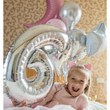 Balon Din Folie Metalizata, Figurina Cifra, Tema Aniversare 80 Cm, Ambalaj Individual, Pai Inclus, Umflare Cu Aer Sau Heliu, Cifra 6 - vivimall.ro