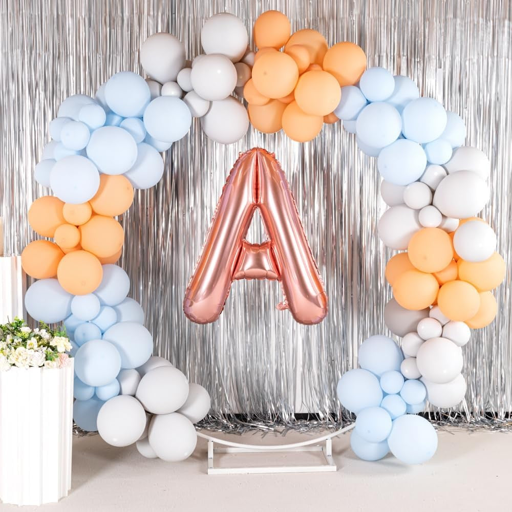 Balon Folie Metalizata Litera A, Vivimall, 100 cm, Umflati cu Heliu sau Aer, Ambalaj Individual, Pai inclus, Rose Gold - vivimall.ro