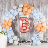 Balon Folie Metalizata Litera B, Vivimall, 80 cm, Umflati cu Heliu sau Aer, Ambalaj Individual, Pai inclus, Rose Gold - vivimall.ro