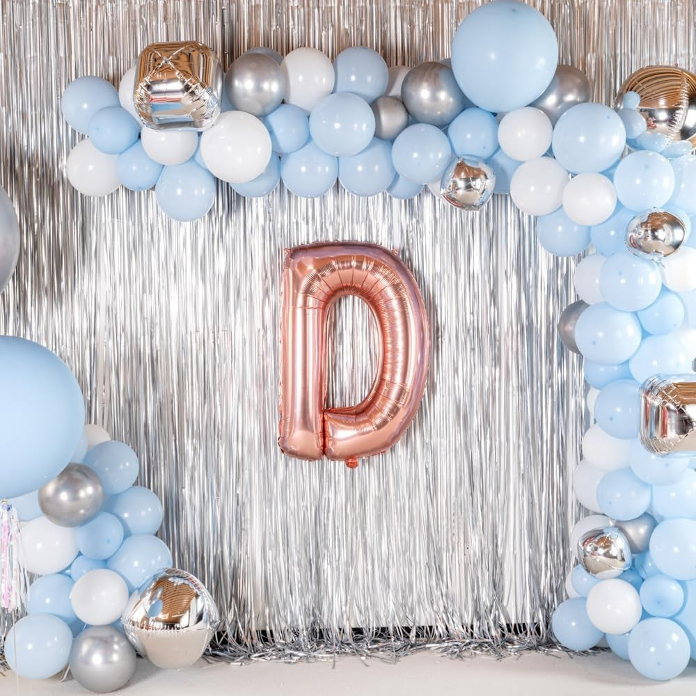 Balon Folie Metalizata Litera D, Vivimall, 100 cm, Umflati cu Heliu sau Aer, Ambalaj Individual, Pai inclus, Rose Gold - vivimall.ro