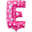 Balon Folie Metalizata Litera E, Vivimall, 40 cm, Cu Imprimeu Inimioare, Umflati cu Heliu sau Aer, Ambalaj Individual, Pai inclus, Roz - vivimall.ro