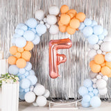 Balon Folie Metalizata Litera F, Vivimall, 100 cm, Umflati cu Heliu sau Aer, Ambalaj Individual, Pai inclus, Rose Gold - vivimall.ro