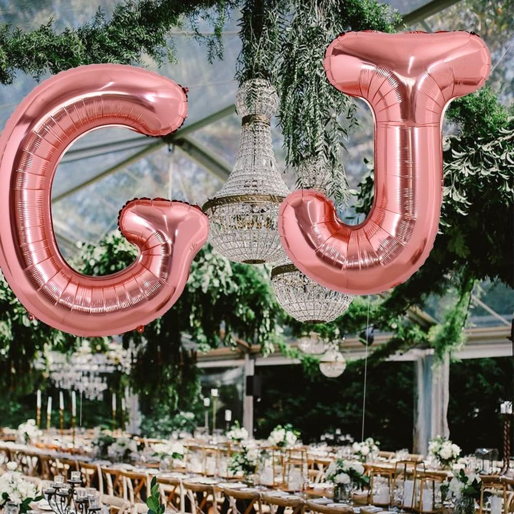 Balon Folie Metalizata Litera G, Vivimall, 80 cm, Umflati cu Heliu sau Aer, Ambalaj Individual, Pai inclus, Rose Gold - vivimall.ro