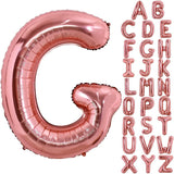 Balon Folie Metalizata Litera G, Vivimall, 80 cm, Umflati cu Heliu sau Aer, Ambalaj Individual, Pai inclus, Rose Gold - vivimall.ro