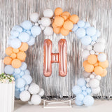 Balon Folie Metalizata Litera H, Vivimall, 80 cm, Umflati cu Heliu sau Aer, Ambalaj Individual, Pai inclus, Rose Gold - vivimall.ro