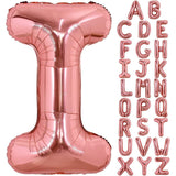 Balon Folie Metalizata Litera I, Vivimall, 80 cm, Umflati cu Heliu sau Aer, Ambalaj Individual, Pai inclus, Rose Gold - vivimall.ro