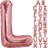 Balon Folie Metalizata Litera L, Vivimall, 100 cm, Umflati cu Heliu sau Aer, Ambalaj Individual, Pai inclus, Rose Gold - vivimall.ro