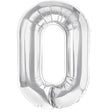 Balon Folie Metalizata Litera O, Vivimall, 80 cm, Umflati cu Heliu sau Aer, Ambalaj Individual, Pai inclus, Argintiu - vivimall.ro