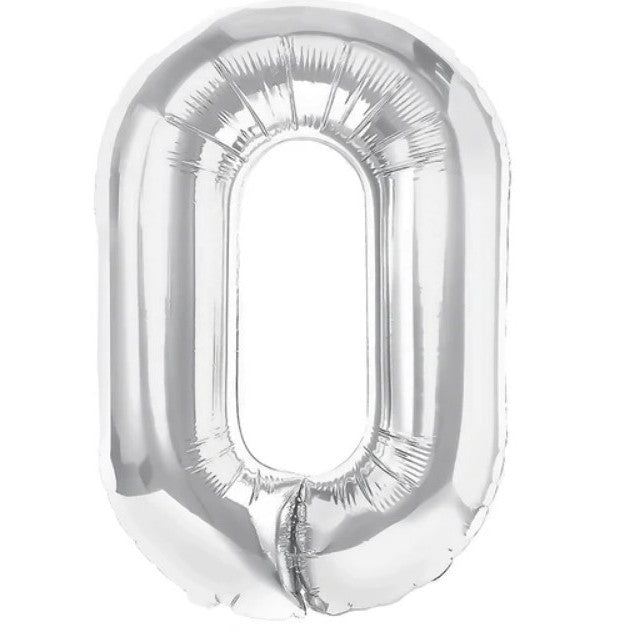 Balon Folie Metalizata Litera O, Vivimall, 80 cm, Umflati cu Heliu sau Aer, Ambalaj Individual, Pai inclus, Argintiu - vivimall.ro