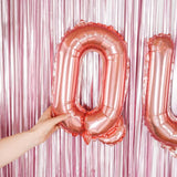 Balon Folie Metalizata Litera Q, Vivimall, 40 cm, Umflati cu Heliu sau Aer, Ambalaj Individual, Pai inclus, Rose Gold - vivimall.ro
