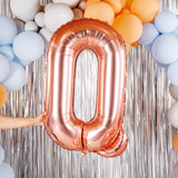 Balon Folie Metalizata Litera Q, Vivimall, 80 cm, Umflati cu Heliu sau Aer, Ambalaj Individual, Pai inclus, Rose Gold - vivimall.ro