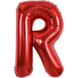 Balon Folie Metalizata Litera R, Vivimall, 40 cm, Umflati cu Heliu sau Aer, Ambalaj Individual, Pai inclus, Rosu - vivimall.ro