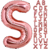 Balon Folie Metalizata Litera S, Vivimall, 80 cm, Umflati cu Heliu sau Aer, Ambalaj Individual, Pai inclus, Rose Gold - vivimall.ro