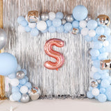 Balon Folie Metalizata Litera S, Vivimall, 80 cm, Umflati cu Heliu sau Aer, Ambalaj Individual, Pai inclus, Rose Gold - vivimall.ro