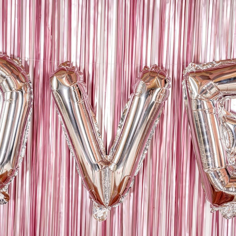 Balon Folie Metalizata Litera V, Vivimall, 80 cm, Umflati cu Heliu sau Aer, Ambalaj Individual, Pai inclus, Argintiu - vivimall.ro