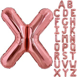 Balon Folie Metalizata Litera X, Vivimall, 80 cm, Umflati cu Heliu sau Aer, Ambalaj Individual, Pai inclus, Rose Gold - vivimall.ro