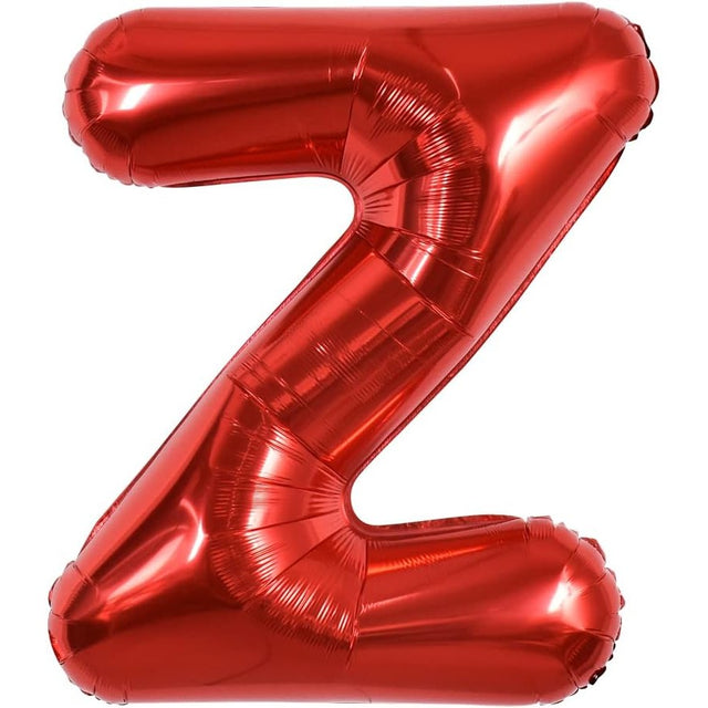 Balon Folie Metalizata Litera Z, Vivimall, 40 cm, Umflati cu Heliu sau Aer, Ambalaj Individual, Pai inclus, Rosu - vivimall.ro