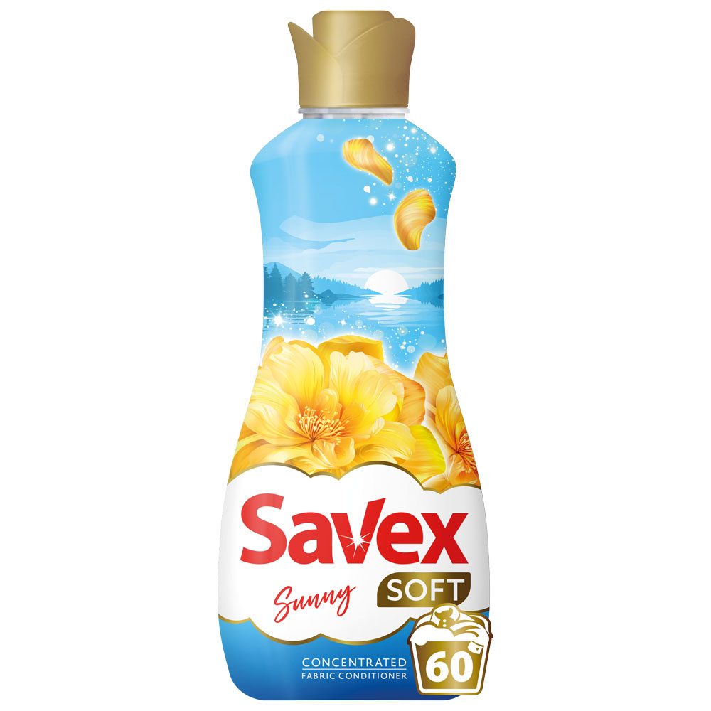 Öblítő, Savex Soft, 1,5 L Koncentrátum Sunny 60 mosás