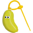 Husă periuță de dinți model banană verde-galben, plastic ABS, vedere frontală, capac protector Vivimall