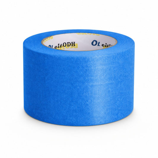 Banda Adeziva de Mascare pentru Vopsire si Protectie Suprafete, Rezistenta la UV, Aderenta Ridicata, Indepartare Usoara, 48 mm x 50 m, Albastra