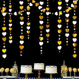 Banner Cu Inimioare Alb/Auriu Tip Franjuri | PureMoments 2 - vivimall.ro