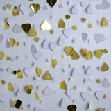 Banner Cu Inimioare Alb/Auriu Tip Franjuri | PureMoments 2 - vivimall.ro
