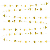 Banner cu Inimioare, Vivimall, Tip Franjuri, 4 m, Rola de Ata Inclusa, Auriu/Alb - vivimall.ro