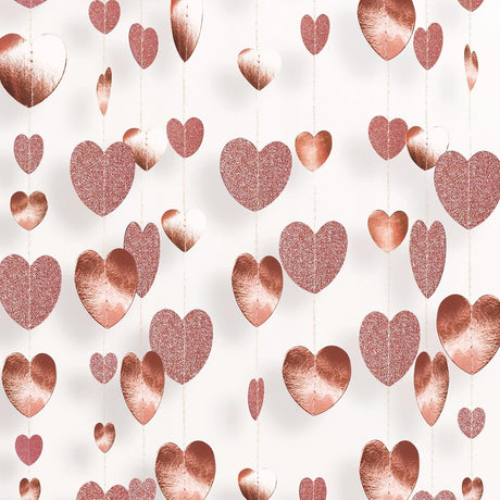 Banner Cu Inimioar Cu Sclipici Tip Franjur | PartyGlam - vivimall.ro