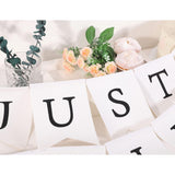 Banner Decorativ, Vivimall, Model Just Married, Tematica Nunta, Alb-Negru - vivimall.ro