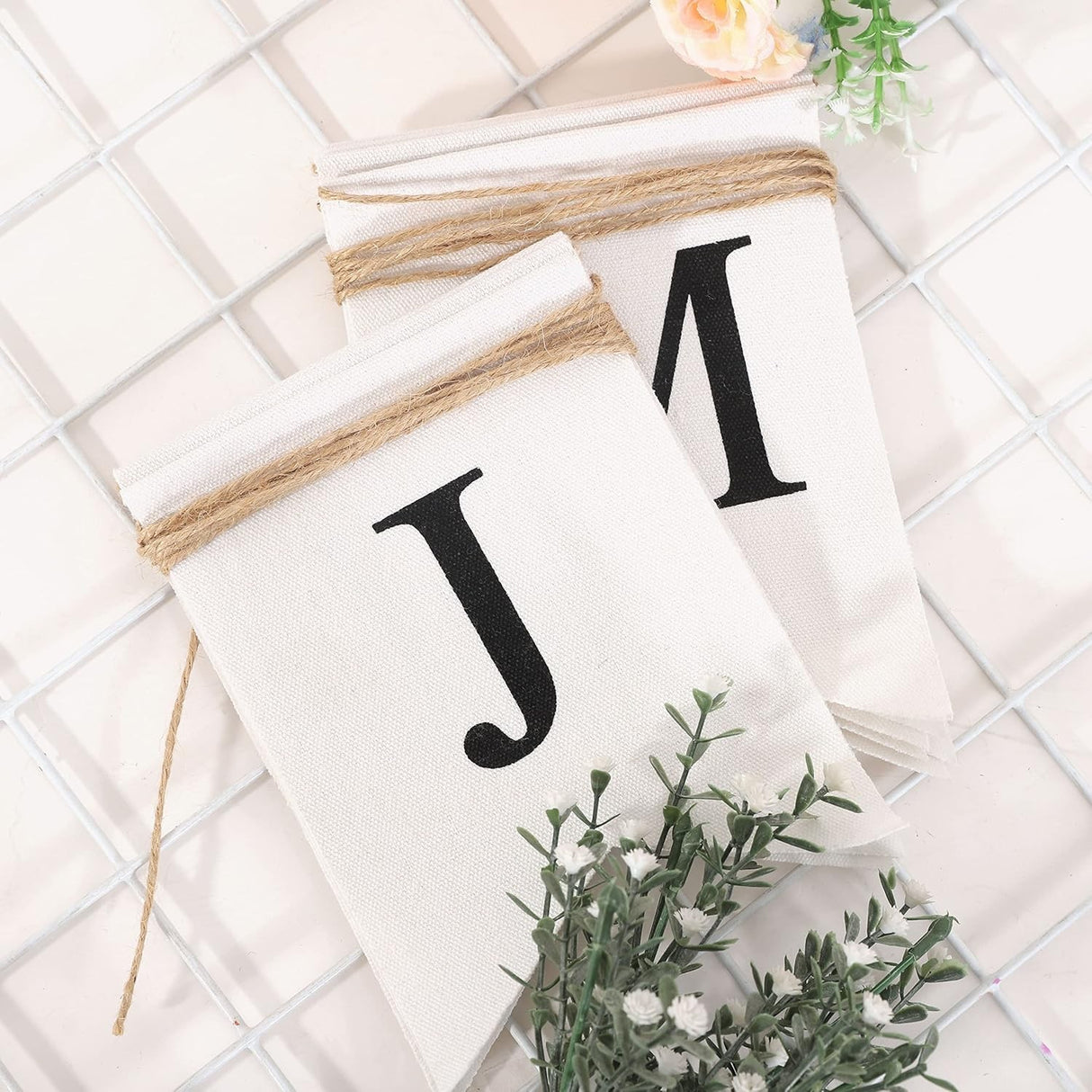 Banner Decorativ, Vivimall, Model Just Married, Tematica Nunta, Alb-Negru - vivimall.ro