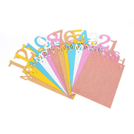 Banner pentru Poze, Vivimall, 15.2x10.2 cm, Tema Prima Aniversare, Model Primele 12 Luni, Rola Ata Inclusa, Multicolor - vivimall.ro