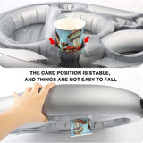 Bar gonflabil/Suport de pahare plutitor, Vivimall, cu 8 compartimente, pompa inclusa, PVC, Gri, 25x18,5x4 cm - vivimall.ro