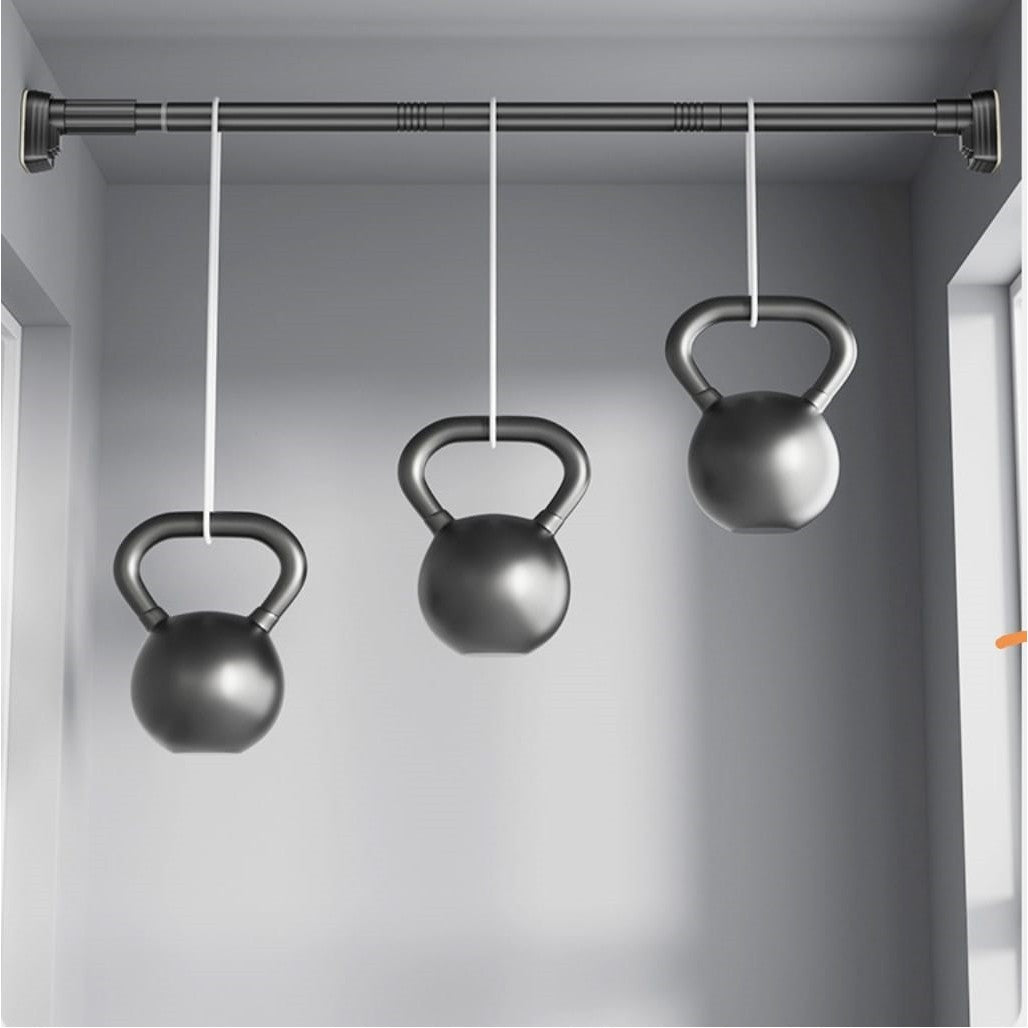 Bara Telescopica Multifunctionala, Vivimall, din Otel Inoxidabil si ABS, Utilizare Universala, Extensie 185 - 205 cm, Fara Perforare Perete, Gri - vivimall.ro