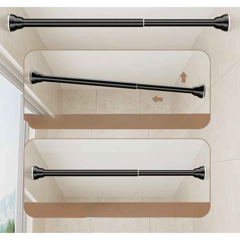 Bara Telescopica Multifunctionala,  din Otel Inoxidabil, Utilizare Universala, Retractabila 107 - 195 cm, Fara Perforare Perete - vivimall.ro