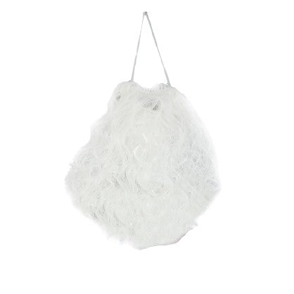 Barba Mos Craciun, prindere elastic, 36 cm, Alb - vivimall.ro