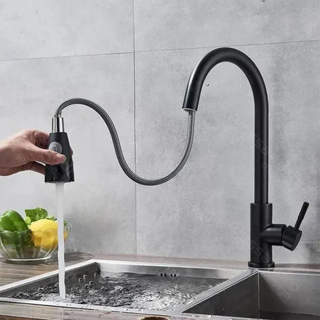 Baterie Bucatarie Cu Dus Extractibil, Inox Sus304 - vivimall.ro