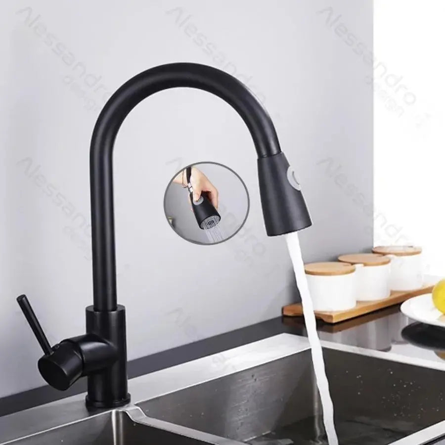 Baterie Bucatarie Cu Dus Extractibil, Inox Sus304 - vivimall.ro