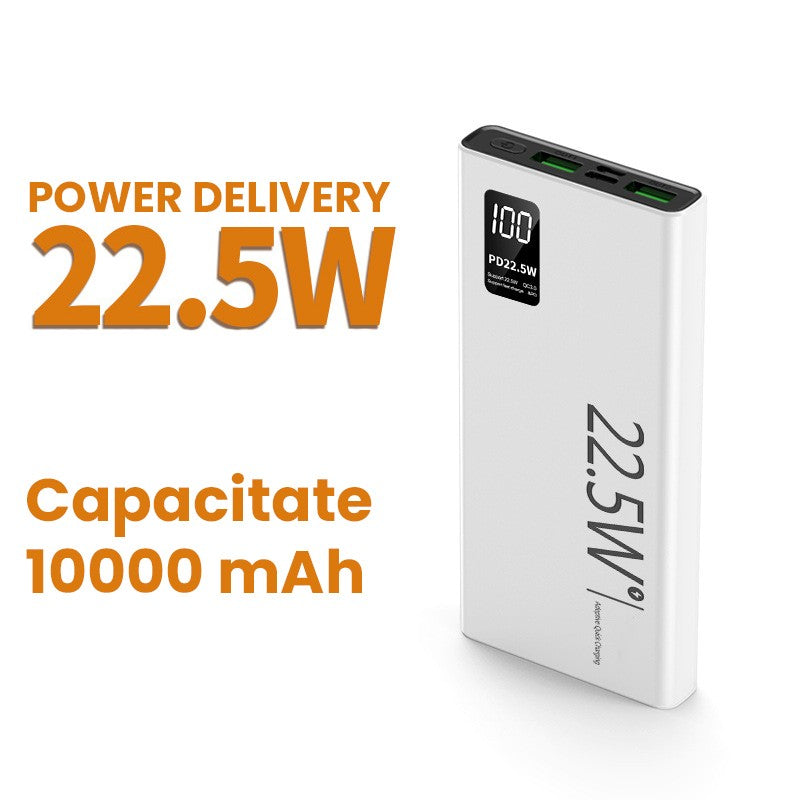 Porturi Type-C și USB x2 ale bateriei externe Vivimall 10000 mAh, detaliu conector