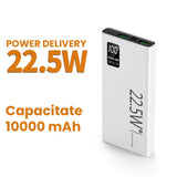 Porturi Type-C și USB x2 ale bateriei externe Vivimall 10000 mAh, detaliu conector