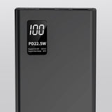 Porturi Type-C și 2x USB ale bateriei externe Vivimall 20000 mAh, detaliu conectori