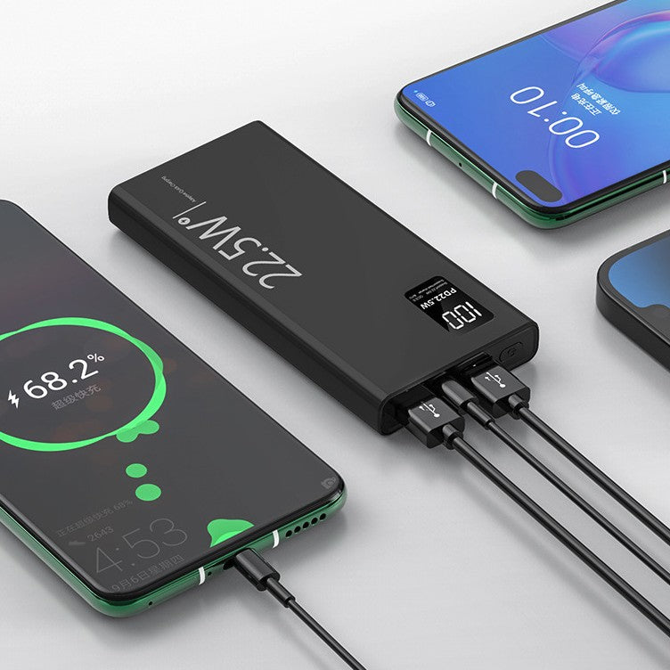 Baterie externă 20000 mAh conectată la smartphone Android, incarcare rapida Power Delivery 22.5W