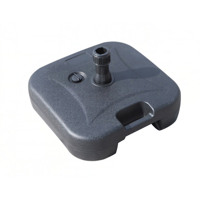 Baza umbrela din plastic, Vivimall, patrata, 22 litri, neagra - vivimall.ro
