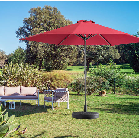 Baza umbrela din plastic Vivimall, rotunda, 22 litri, neagra - vivimall.ro